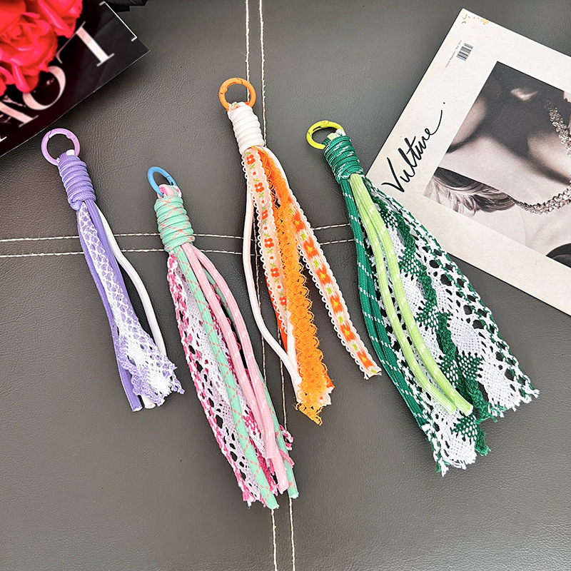 miu系ins风包包挂件DIY蕾丝花边多巴胺潮玩布偶钥匙扣盲盒挂饰绳