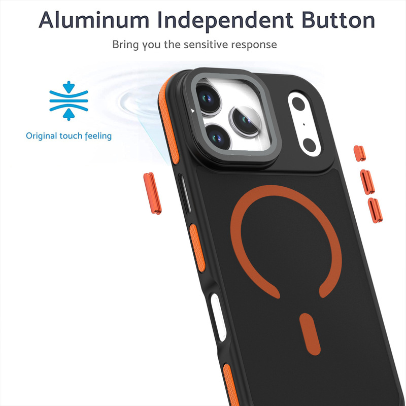 适用苹果iPhone17Pro讯彩镜头膜支架肤感磁吸手机壳三星S25保护套|undefined