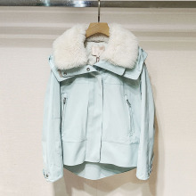 1件起批2025冬新女装 XRJ7G10C连帽毛领拉链短款羽绒服S250890