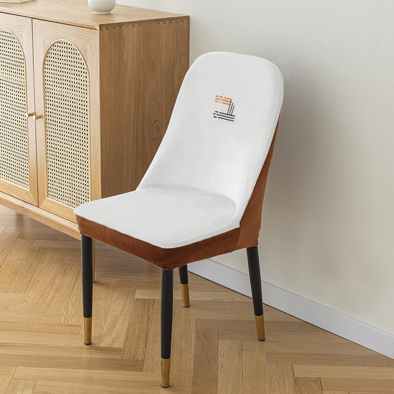 Cubierta de silla engrosada simple moderna antideslizante integrado todo incluido cuatro estaciones cubierta de silla universal cubierta de silla de comedor elástica para el hogar