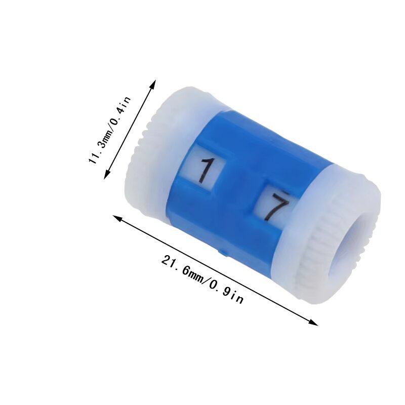 Herramienta de tejer de lana individual línea manual contador manual aguja grabadora color al azar