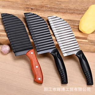 Wavy Potato Cutter Stainless Steel Knife for Cutting Fries Wholesale