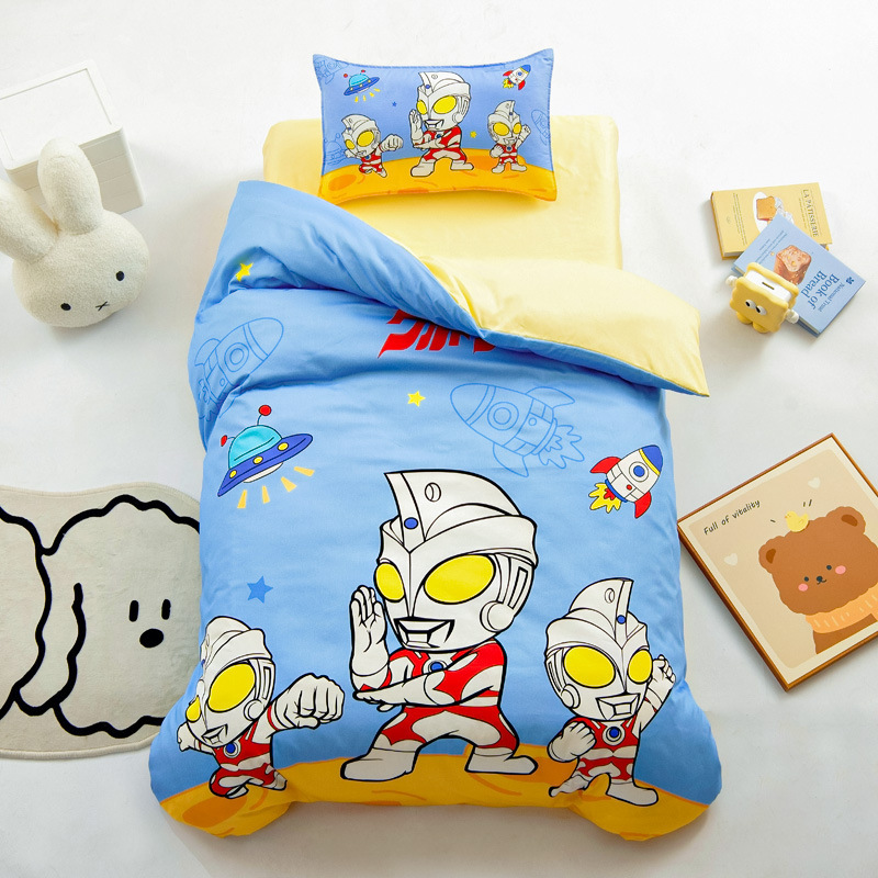Altraman algodón jardín de infantes colcha de tres piezas set colcha de bebé siesta en el jardín de infantes ropa de cama