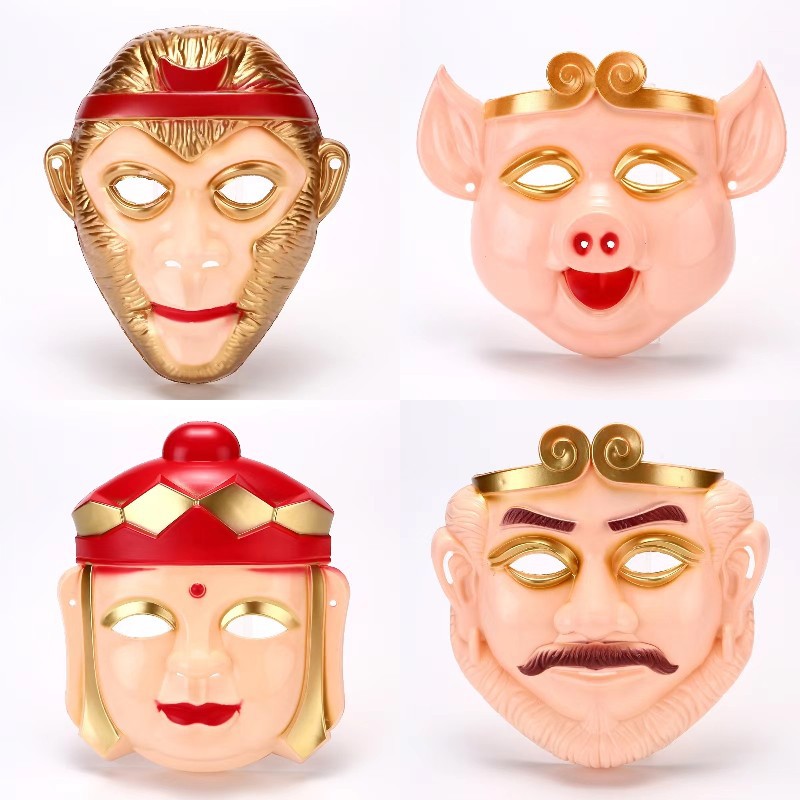 Sun Wukong Tang Monk Pig Eight Rings Sand Monk Mask Monkey King Road…