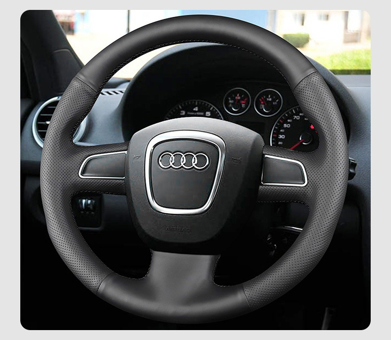 Suitable for Audi steering wheel cover leather hand sewing 08 Audi S4 A4 A5 S6 10 S5 A6 special handle