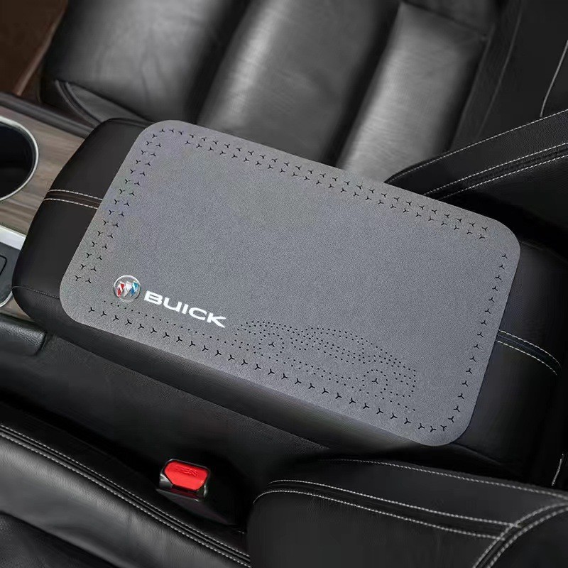 Universal – Suede Center Console Armrest box pad - buick-calm-gray-1-piece