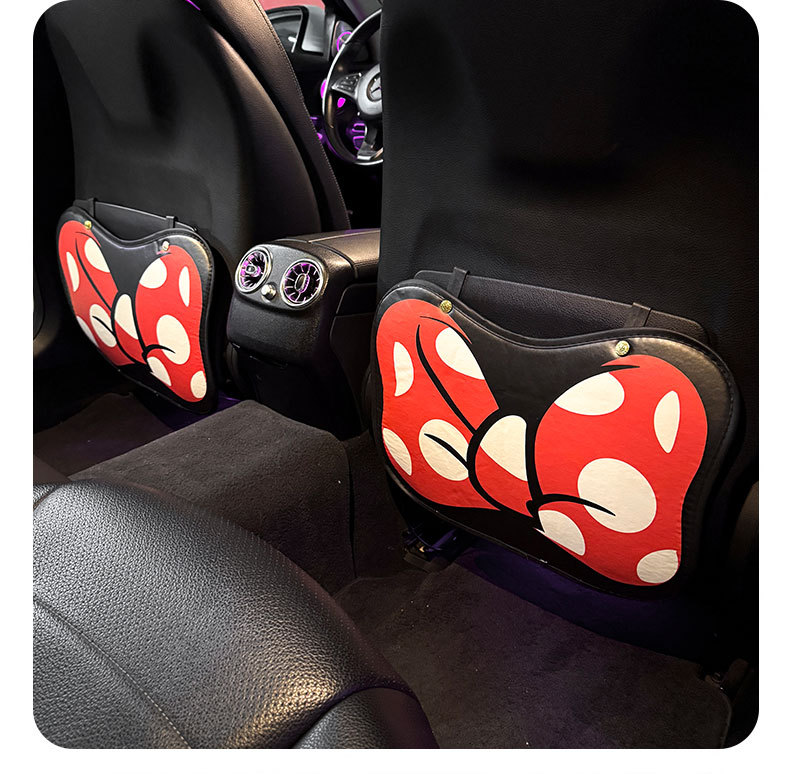 Car Seat Anti-Kick Pad Rear Universal Car Rear Seat Back Cute Kidsren's Car Backrest Anti-Dirty Pad