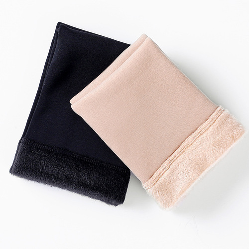 Thermal knee pads with plush lining and thickened design for warmth and cold resistance, elastic joint knee sleeves for men and women, anti-slip winter knee protection