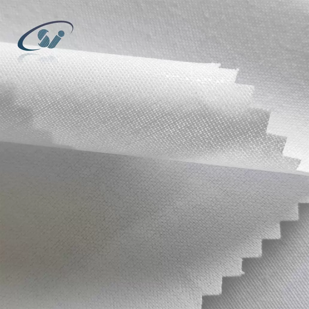 重硬腰衬涤棉领衬5850出口外贸用衬布全涤西裤腰里衬