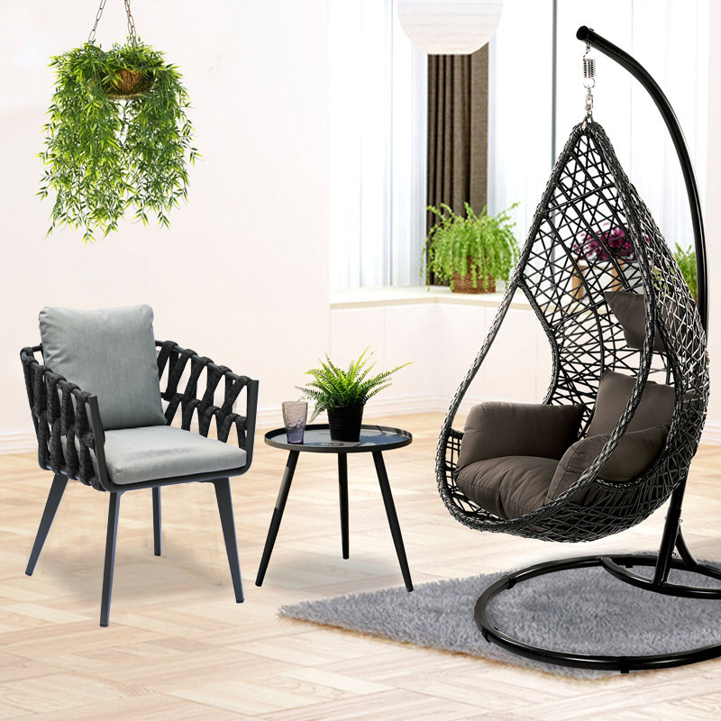 Outdoor Balcony Table and Chair Model Furniture Simple Three-piece Set Hotel Homestay Terrace Villa Courtyard Garden Rain-resistant