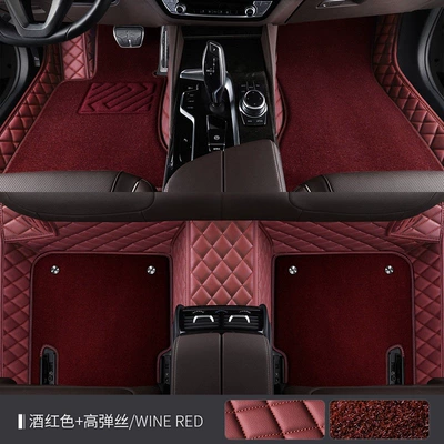 Universal Foot Pad: 17 16 17 - double-layer-high-elasticity-xpe-footpad-burgundy-burgundy-high-elasticity-fabric-bmw-x12023-2024-model