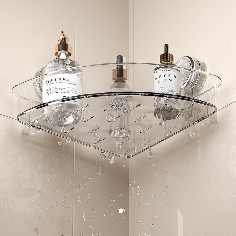 ventura esquina estante de almacenamiento en la pared sin perforación estante de esquina colgado en la pared estante de esquina baño inodoro estante de almacenamiento triangular inodoro