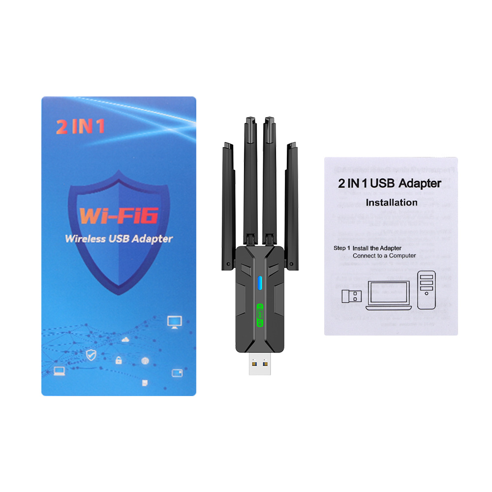 [AX900+5.4] WiFi6 driver-free_Four-antenna B type_Color box