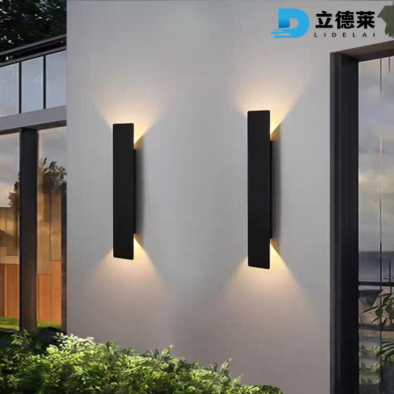 Outdoor Long Strip Wall Light Waterproof Balcony Terrace Corridor Pillar Light Led Super Bright Courtyard Entrance Outdoor Wall Light