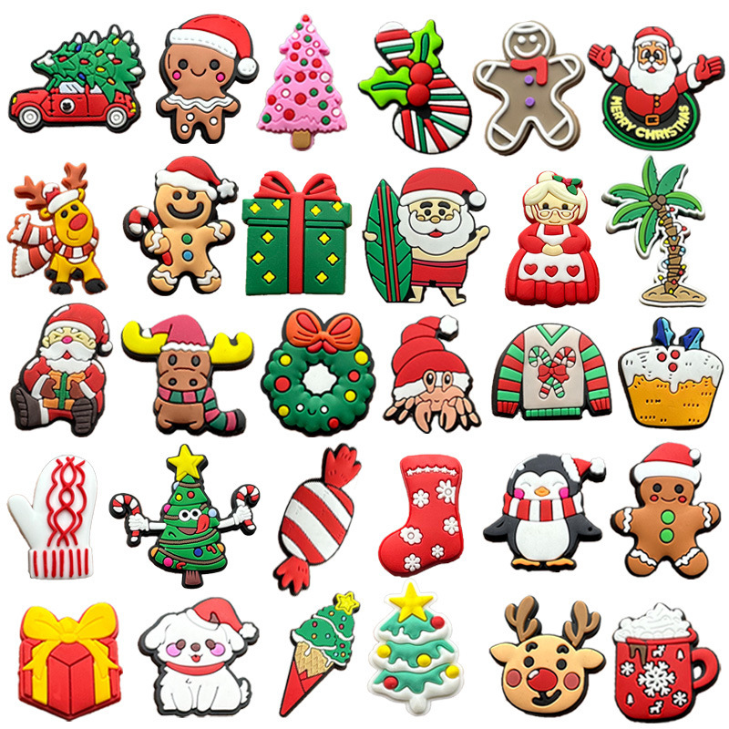 New Christmas shoe charms, shoe buckles, DIY shoe accessories, shoe decorations, PVC soft rubber shoe materials New Christmas shoe charms, shoe buckles, DIY shoe accessories, shoe decorations, PVC soft rubber shoe materials