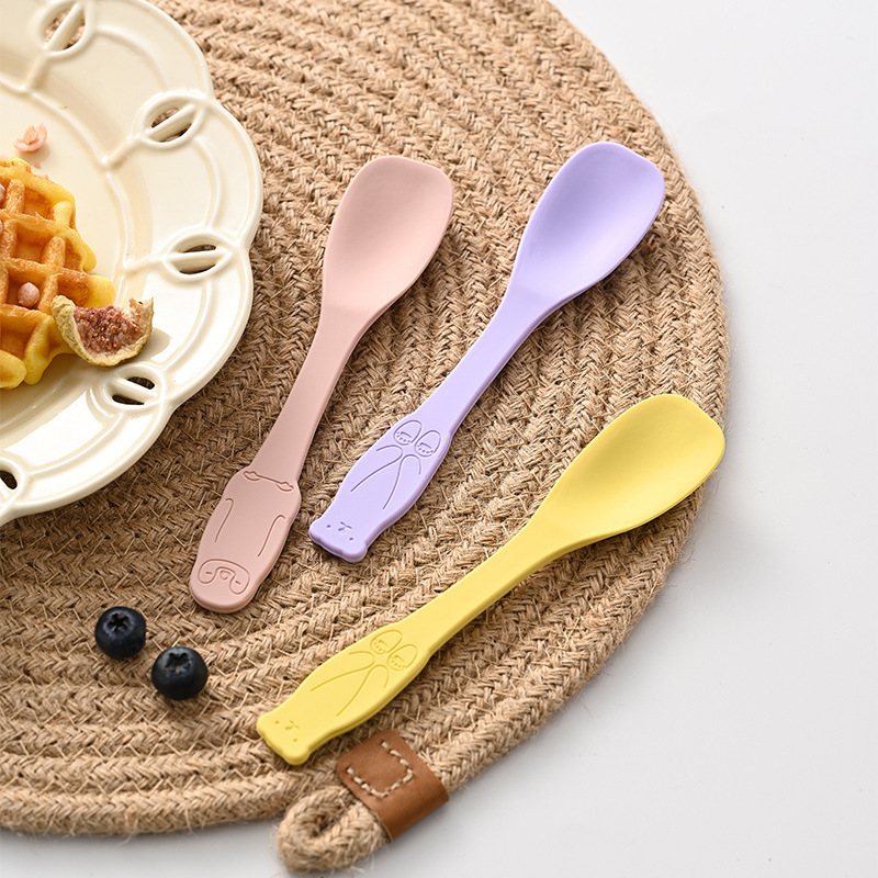 Korean Food Supplement Silicone Small Spoon Fruit Cake Dessert Spoon Pudding Yogurt Ice Cream Spoon Baby Eating Spoon Korean Food Supplement Silicone Small Spoon Fruit Cake Dessert Spoon Pudding Yogurt Ice Cream Spoon Baby Eating Spoon