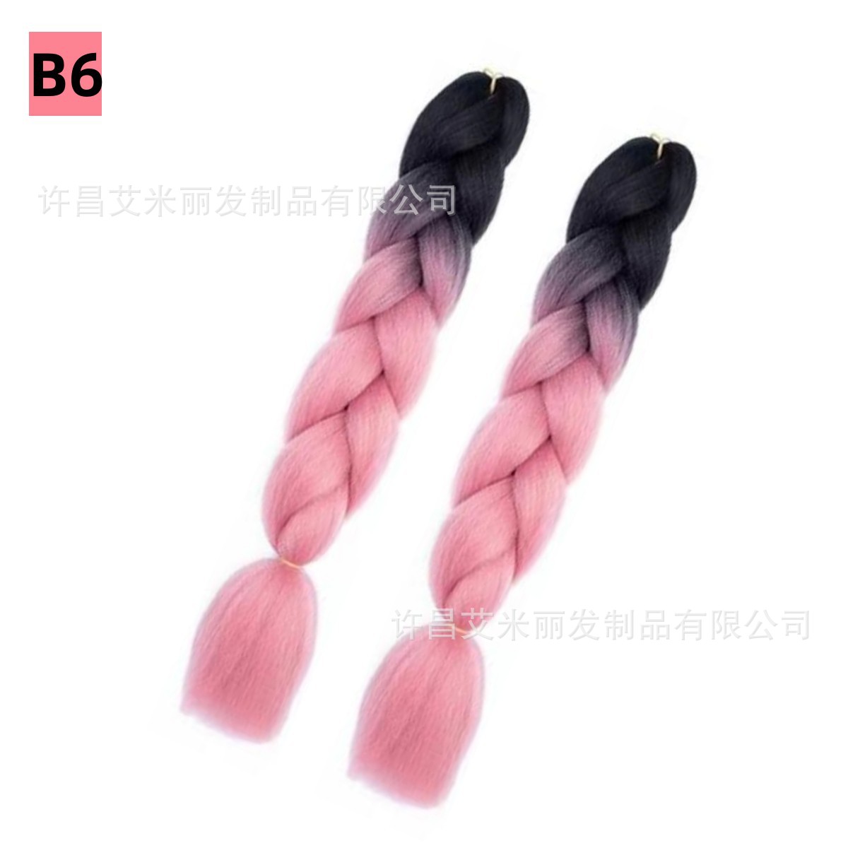 Trenzas africanas con cabello rosa渐 – materiales de alta temperatura, estilo boxeador