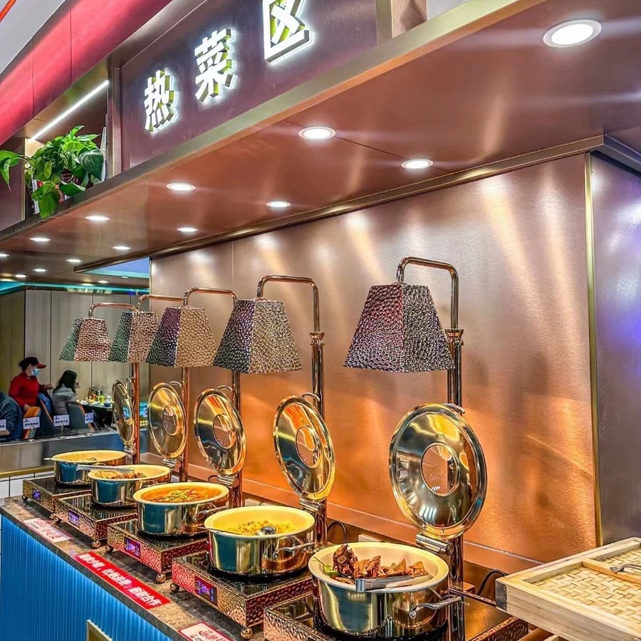 Lámpara de aislamiento de alimentos de buffet lámpara de calefacción de alimentos de restaurante lámpara de calefacción de mesa de calefacción de alimentos de restauración lámpara de barbacoa hotel comercial