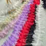 袖口镶边压皱木棉纱双针