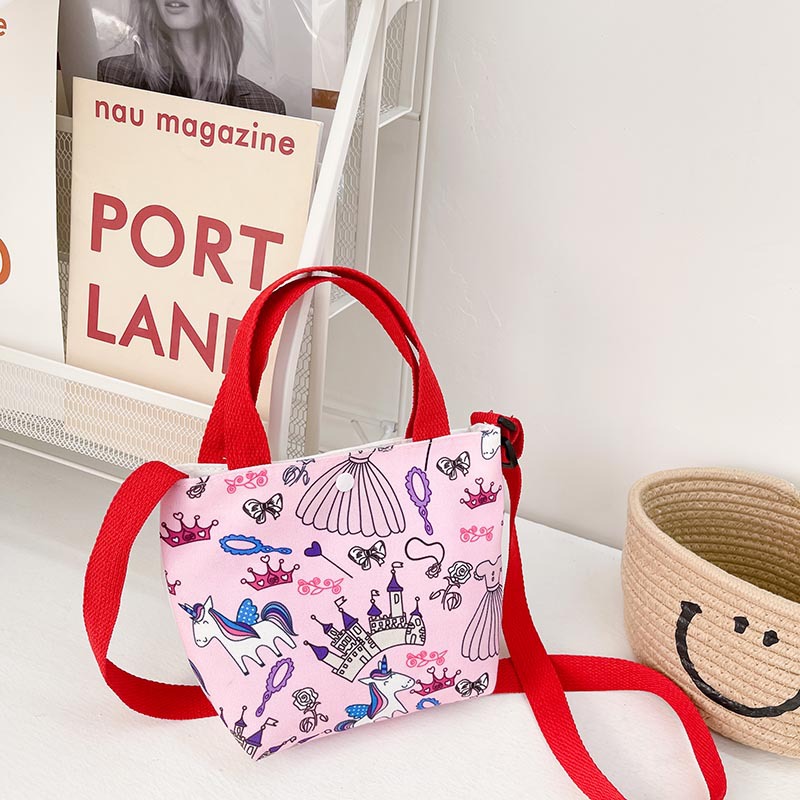 Bolsos para niños al por mayor Bolsos de hombro de moda coreana para niños Bolsos de mensajero para niños de lona de dibujos animados Bolsos de mano