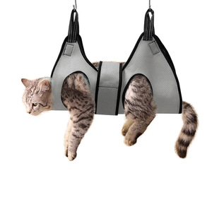 Pet Grooming Hammock for Cats and Dogs, Nail Clipper Holder, British Short Hook Type Medicine Feeding Anti-Scratch Artifact, Cat Hanging Bag