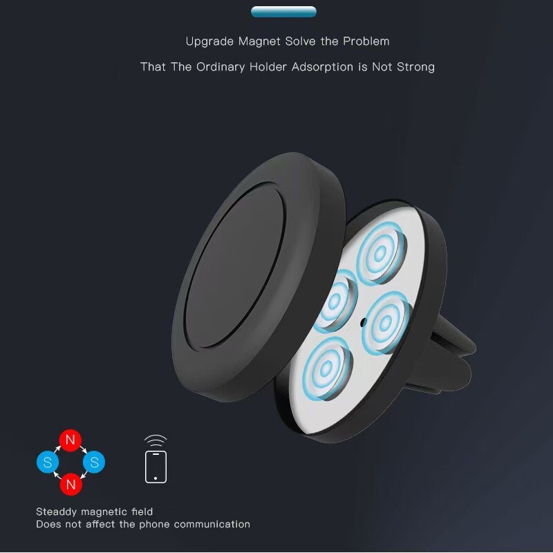 Cb21-110 Air Outlet Magnetic Car Mobile Phone Holder Is Compact and Easy to Install, Made of Silicone Material