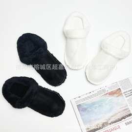 毛绒棉套洞洞鞋冬季加绒内胆保暖可拆卸清洗内衬加厚毛茸茸棉套