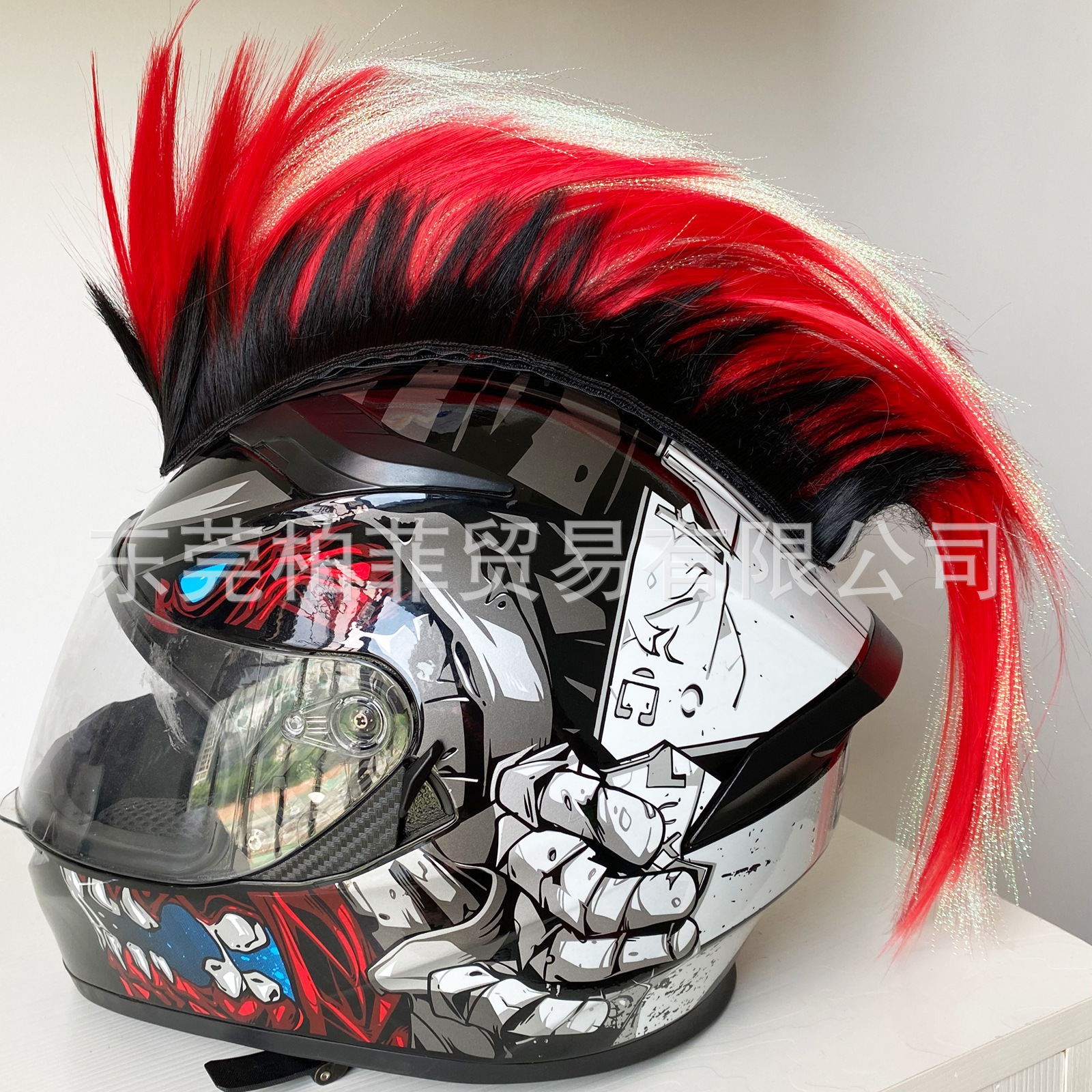 Motorcycle Helmet Decoration Punk Wig Crown Head Wig Helmet Wig Braid Crown Head Wig Dirty Braid