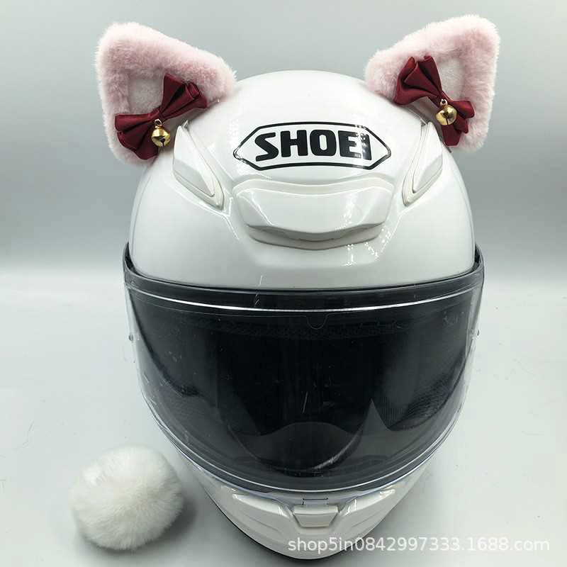 Motuoche – Auto Parts and Accessories Ears Bear Ears - pink-pointed-ears-with-red-bow-bell-and-tail