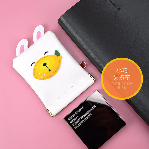Fruit animal coin purse creative cartoon cute shrapnel automatic closing lipstick earphone storage bag small cosmetic bag