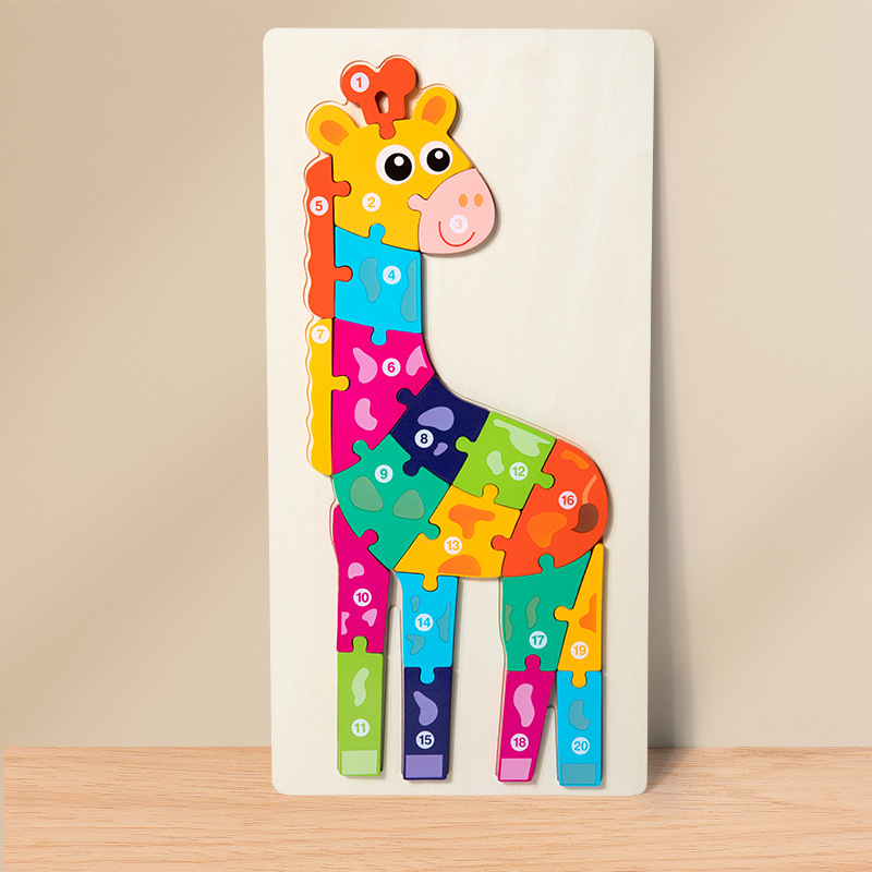 Gran tamaño de cierre puzzle de dinosaurio tridimensional puzzle cognitivo digital animal puzzle puzzle infantil puzzle puzzle