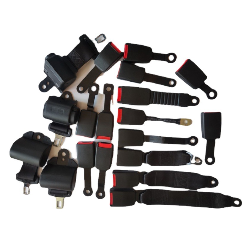 Automatic retractable car two-point safety belt forklift bus amusement self-locking two-point safety belt with alarm line