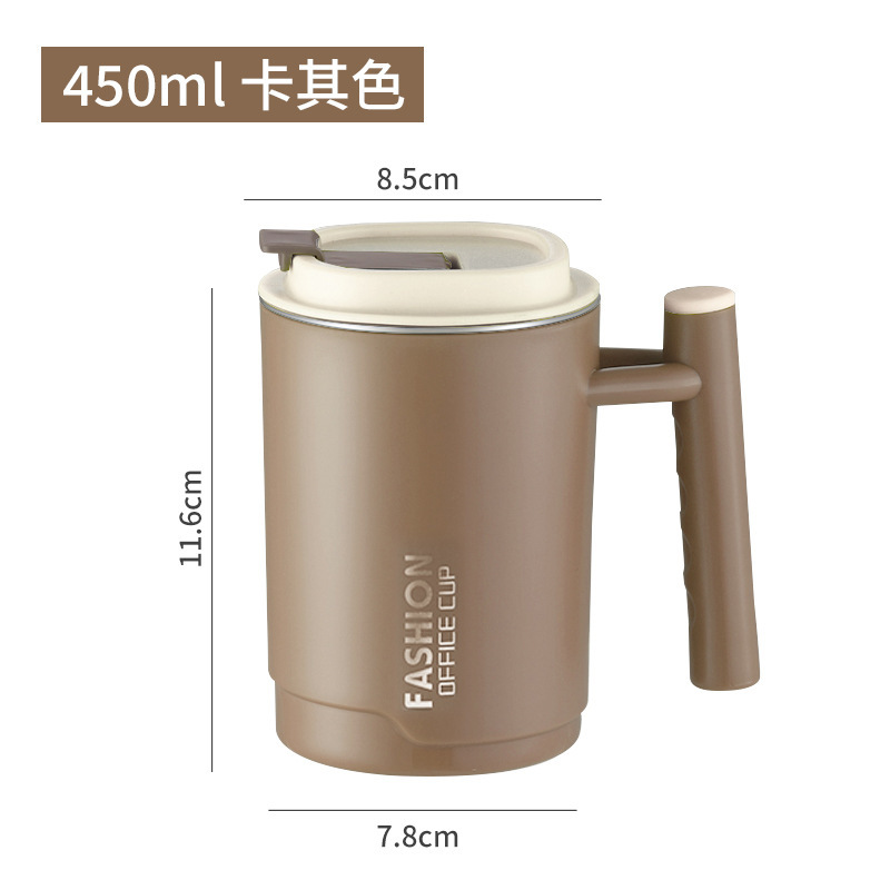 304 tazas de café de acero inoxidable, tazas de agua de la oficina, tazas de té, tazas de té creativas con tapas, tazas de café multipropósito