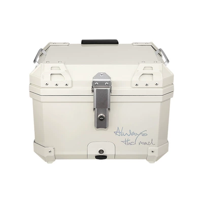 electric large universal – Motorcycle trunk - mt36-ivory-white-backrest-lining
