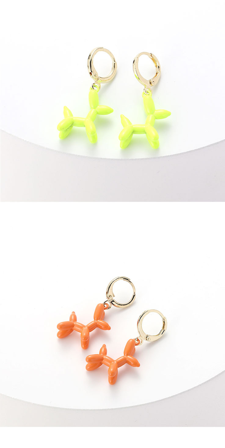 fashion copper electroplating 14k real gold color balloon dog earringspicture2