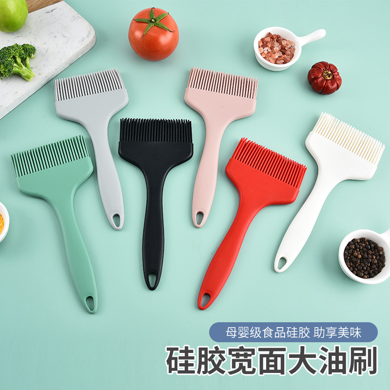 Food Grade Kitchen Silicone Wide Face Large Oil Brush Sauce Brush Barbecue Brush Baking Brush Silicone Oversized Oil Brush