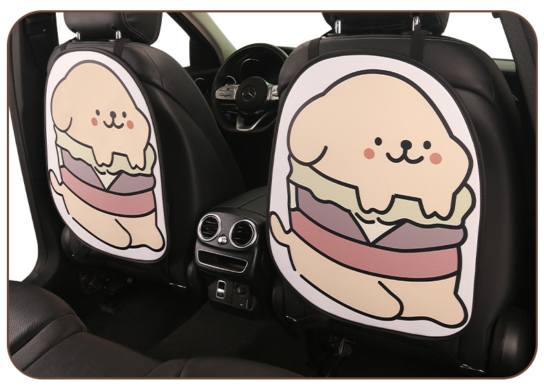 Car Seat Back Anti-Kick Pad Rear Universal Cartoon Kidsren's Stain-Resistant Car Rear Seat Protective Pad Protective Pad