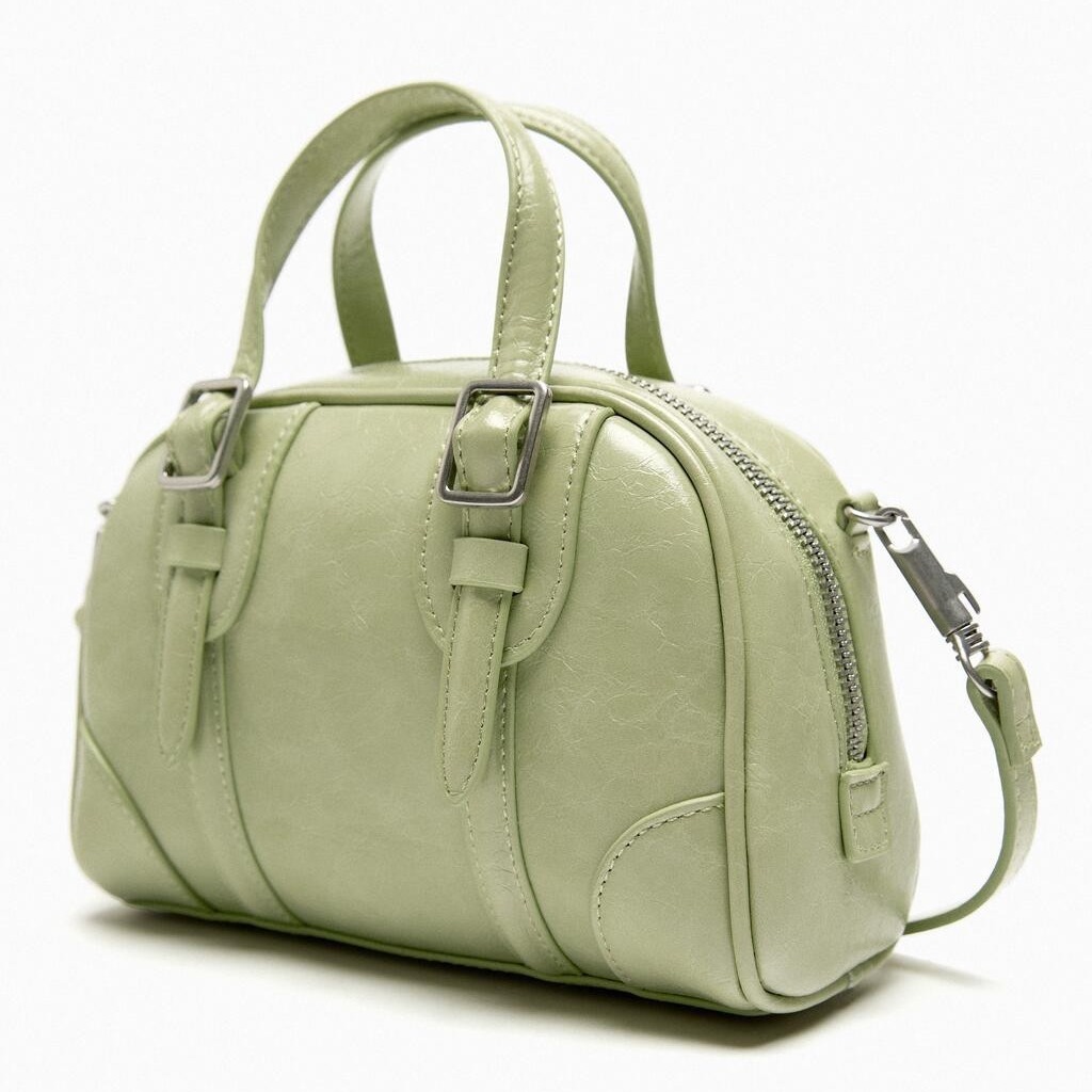 Z diseño de la bolsa transfronteriza solo hombro crossbody bolso de las mujeres de moda de gran capacidad de cuero suave portátil Boston bolsa redonda