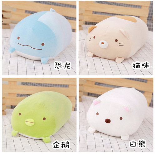 New dinosaur pillow large penguin bed headrest corner animal cat cushion cross-border polar bear toy doll