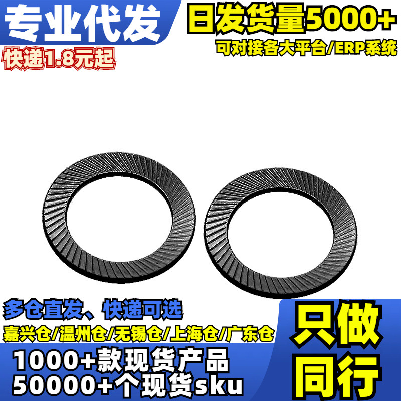 √65锰钢发黑双面印花垫圈