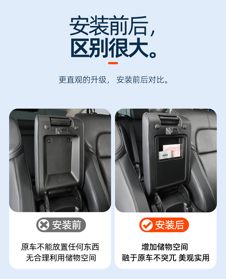 Suitable for Honda 11Th Generation Honda Civic/Style Armrest Box Hidden Box Abs Original Car Matching Storage Box
