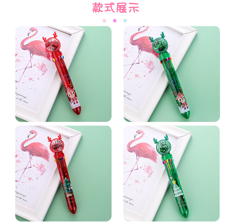 聖誕亮片十色圓珠筆_03