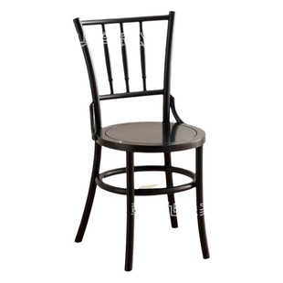 Vintage Rattan Dining Chair Sonette Chair American Restaurant Cafe Baking Shop Table and Chair Middle Ancient Solid Wood Chair Backrest