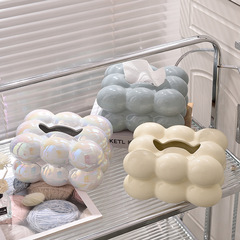 Milk fufu marshmallow ceramic tissue box living room coffee table paper box cream tissue box high-value storage box