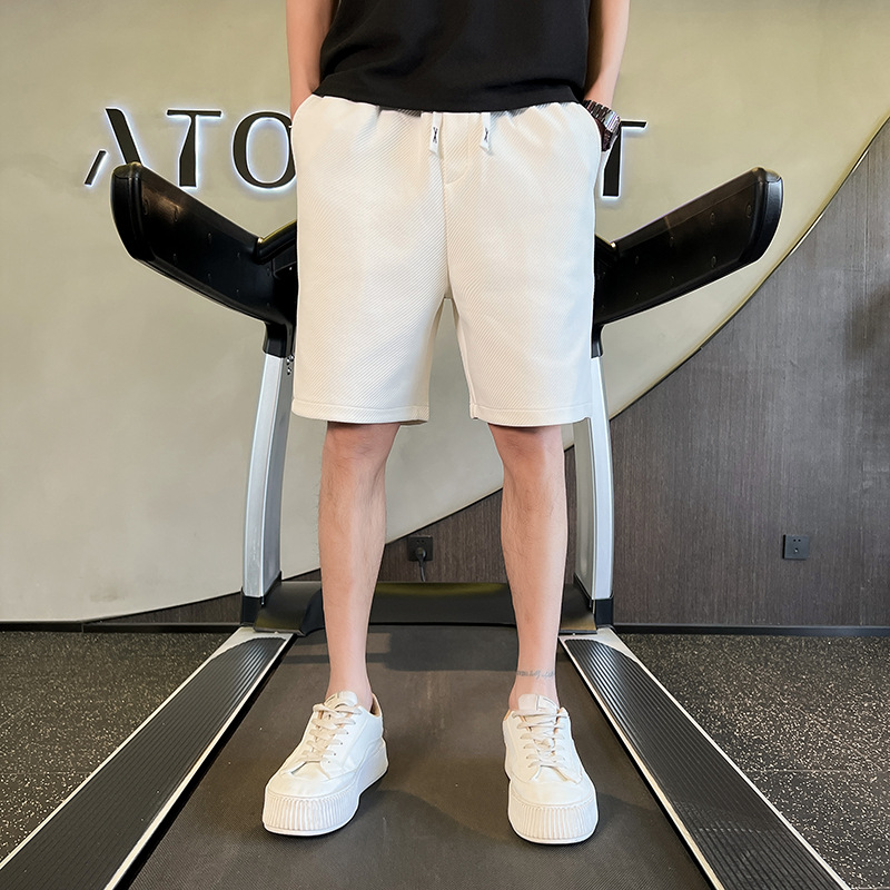 Shorts verdi in twill da uomo estate 2023, nuovi pantaloni pentagonali casual e sportivi, pantaloni da spiaggia alla moda per uomo_voghion.com