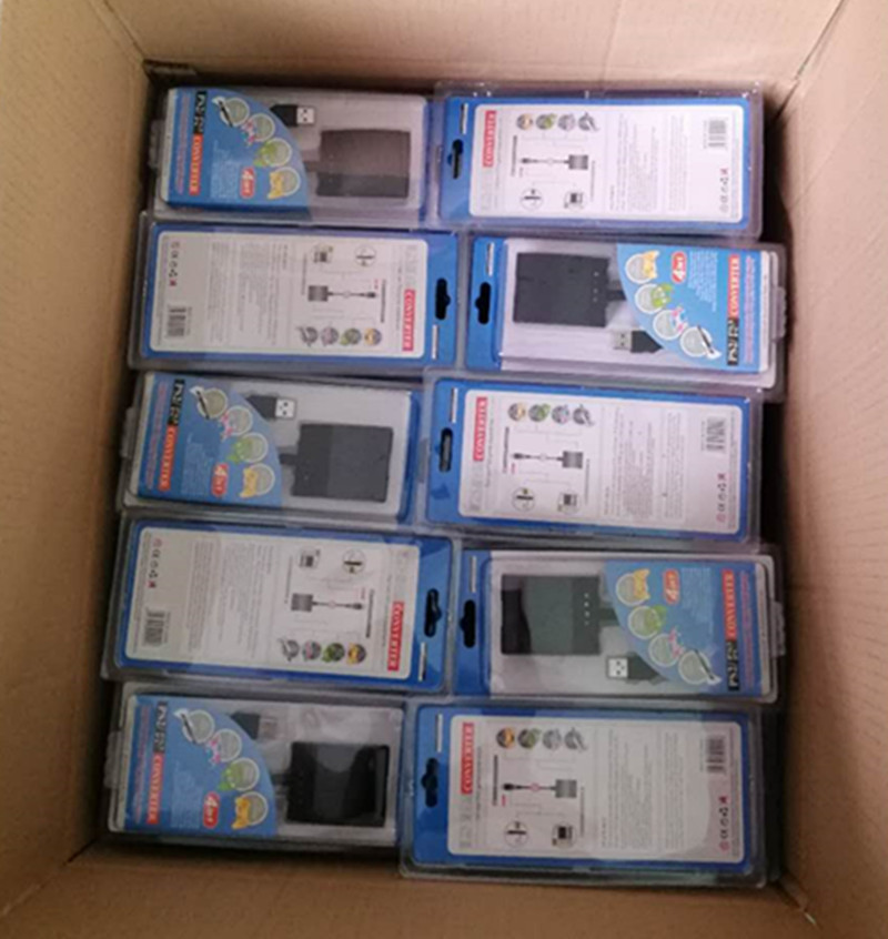 工厂现货 ps2手柄转pc\ps3转换器转接线方向盘电脑跳舞毯 4IN1