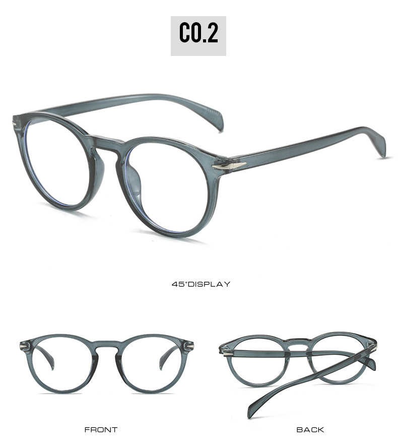 Basic Simple Style Color Block Pc Round Frame Full Frame Optical Glasses display picture 8