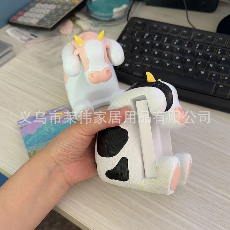 国境を越えた新型乳牛便箋クリップポップアップ式メモ分配器筆筒付きクリスマス装飾デスクトップ家庭事務|undefined
