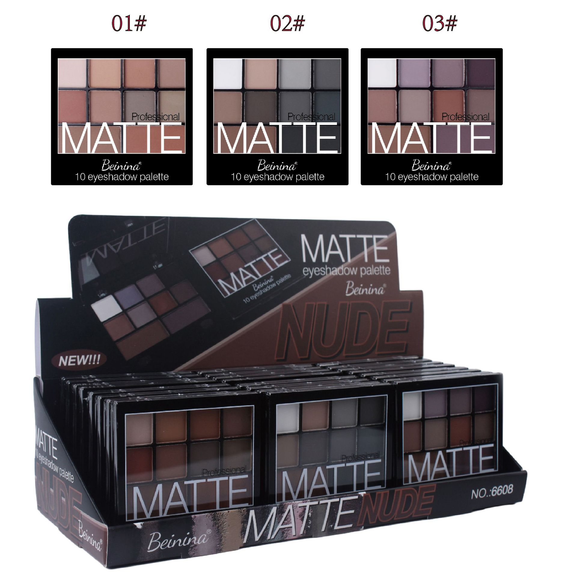 Ten-color Matte Eyeshadow s.f.r color fashion three-dimensional makeup eye shadow plate uniform long-lasting beauty eye shadow