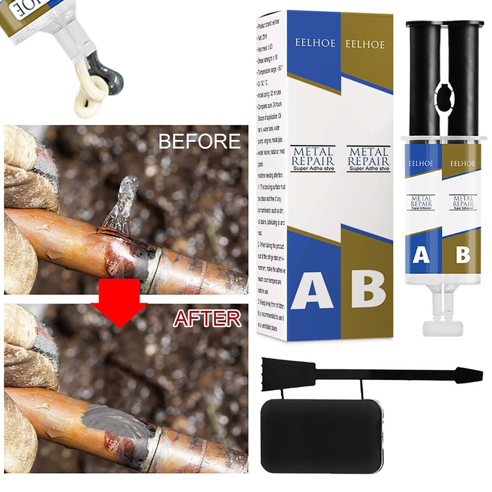 AB铸工胶盒装升级版钢铁铝金属修补剂油箱水箱堵漏密封胶水